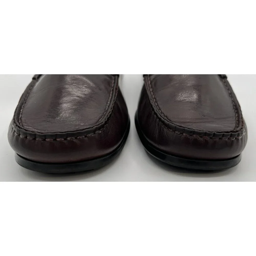 Zelli Monza Italian Calfskin Burgundy Driver Loafers Men’s Size 10 Dress Shoes